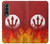 S2803 Fire Red Devil Spear Symbol Case For Samsung Galaxy Z Fold 3 5G