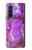 S2907 Purple Turquoise Stone Case For Samsung Galaxy Z Fold 3 5G