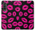 S2933 Pink Lips Kisses on Black Case For Samsung Galaxy Z Fold 3 5G