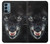 S2823 Black Wolf Blue Eyes Face Case For OnePlus Nord N200 5G