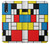 S3814 Piet Mondrian Line Art Composition Case For Samsung Galaxy A50
