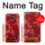 S3817 Red Floral Cherry blossom Pattern Case For Samsung Galaxy J3 (2018), J3 Star, J3 V 3rd Gen, J3 Orbit, J3 Achieve, Express Prime 3, Amp Prime 3