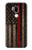 S3804 Fire Fighter Metal Red Line Flag Graphic Case For LG G7 ThinQ