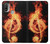 S0493 Music Note Burn Case For Motorola Moto E20,E30,E40