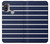 S2767 Navy White Striped Case For Motorola Moto E20,E30,E40