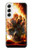 S0863 Hell Fire Skull Case For Samsung Galaxy S22