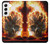 S0863 Hell Fire Skull Case For Samsung Galaxy S22