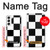 S2492 Black and White Check Case For Samsung Galaxy S22