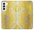 S2713 Yellow Snake Skin Graphic Printed Case For Samsung Galaxy S22