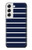 S2767 Navy White Striped Case For Samsung Galaxy S22