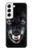 S2823 Black Wolf Blue Eyes Face Case For Samsung Galaxy S22
