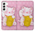 S3025 Pink Maneki Neko Lucky Cat Case For Samsung Galaxy S22 S3025 Pink Maneki Neko Lucky Cat Case For Samsung Galaxy S22
