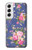 S3265 Vintage Flower Pattern Case For Samsung Galaxy S22