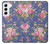 S3265 Vintage Flower Pattern Case For Samsung Galaxy S22