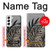 S3692 Gray Black Palm Leaves Case For Samsung Galaxy S22