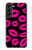 S2933 Pink Lips Kisses on Black Case For Samsung Galaxy S22 Plus