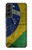 S3297 Brazil Flag Vintage Football Graphic Case For Samsung Galaxy S22 Plus