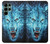 S0752 Blue Fire Grim Wolf Case For Samsung Galaxy S22 Ultra