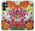 S3205 Retro Art Flowers Case For Samsung Galaxy S22 Ultra