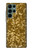 S3388 Gold Glitter Graphic Print Case For Samsung Galaxy S22 Ultra