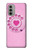 S2847 Pink Retro Rotary Phone Case For Motorola Moto G51 5G