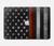 S3472 Firefighter Thin Red Line Flag Hard Case For MacBook Pro 14 M1,M2,M3 (2021,2023) - A2442, A2779, A2992, A2918