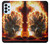 S0863 Hell Fire Skull Case For Samsung Galaxy A23