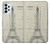 S3474 Eiffel Architectural Drawing Case For Samsung Galaxy A23