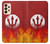 S2803 Fire Red Devil Spear Symbol Case For Samsung Galaxy A33 5G