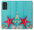 S3428 Aqua Wood Starfish Shell Case For Samsung Galaxy A53 5G