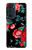 S3112 Rose Floral Pattern Black Case For Motorola Edge 30 Pro