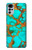 S2688 Aqua Copper Turquoise Gemstone Graphic Case For Motorola Moto G22