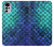 S3047 Green Mermaid Fish Scale Case For Motorola Moto G22