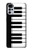 S3078 Black and White Piano Keyboard Case For Motorola Moto G22