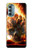 S0863 Hell Fire Skull Case For Motorola Moto G Stylus 5G (2022)