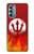 S2803 Fire Red Devil Spear Symbol Case For Motorola Moto G Stylus 5G (2022)