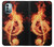 S0493 Music Note Burn Case For Nokia G11, G21