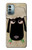 S2826 Cute Cartoon Unsleep Black Sheep Case For Nokia G11, G21