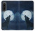 S3693 Grim White Wolf Full Moon Case For Sony Xperia 1 IV