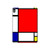 S0157 Composition Red Blue Yellow Hard Case For iPad Air (2020, 2022), Air 11 (2024,2025,2026), Pro 11 (2022)
