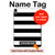 S1596 Black and White Striped Hard Case For iPad Air (2020, 2022), Air 11 (2024,2025,2026), Pro 11 (2022)