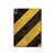 S2231 Yellow and Black Line Hazard Striped Hard Case For iPad Air (2020, 2022), Air 11 (2024,2025,2026), Pro 11 (2022)