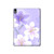 S2361 Purple White Flowers Hard Case For iPad Air (2022,2020, 4th, 5th), iPad Pro 11 (2022, 6th)