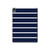 S2767 Navy White Striped Hard Case For iPad Air (2022,2020, 4th, 5th), iPad Pro 11 (2022, 6th)