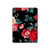 S3112 Rose Floral Pattern Black Hard Case For iPad Air (2022, 2020), Air 11 (2024,2025), Pro 11 (2022)