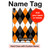 S3421 Black Orange White Argyle Plaid Hard Case For iPad Air (2020, 2022), Air 11 (2024,2025,2026), Pro 11 (2022)