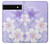 S2361 Purple White Flowers Case For Google Pixel 6a