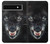 S2823 Black Wolf Blue Eyes Face Case For Google Pixel 6a