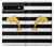 S2882 Black and White Striped Gold Dolphin Case For Google Pixel 6a