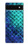 S3047 Green Mermaid Fish Scale Case For Google Pixel 6a